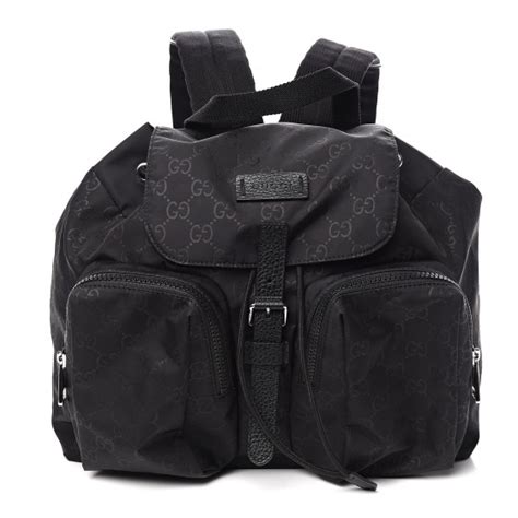 gucci backpack nylon black|gucci backpacks bootleg.